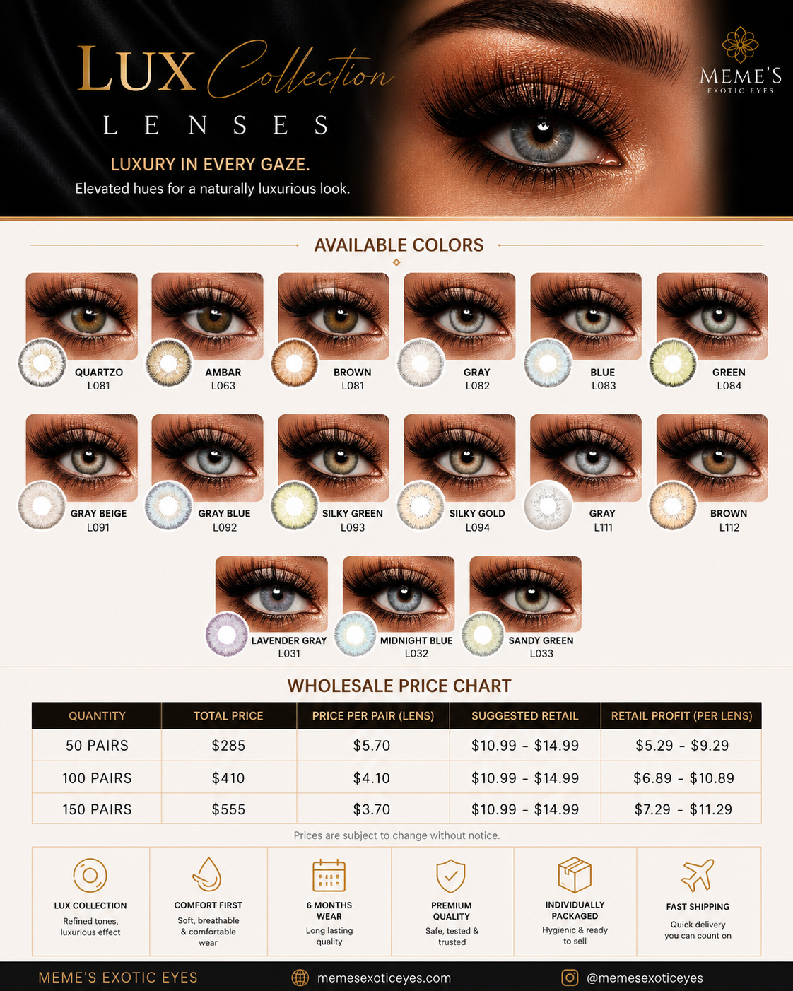 Lux wholesale bulk